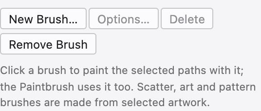 The Brushes panel with brush thumbnails.